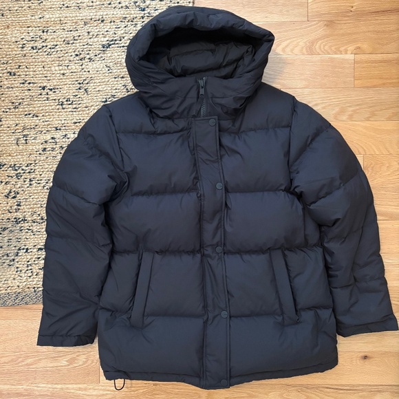 MPG black down mid puffer jacket NWT - Picture 1 of 5